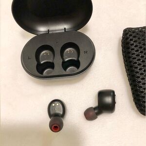 Wireless ear buds and wired ear buds (2-pairs!)